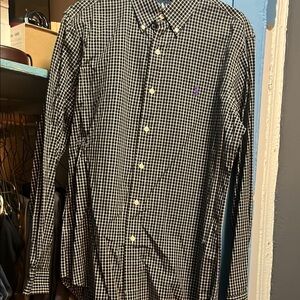 Men's Black and White Checkered Shirt